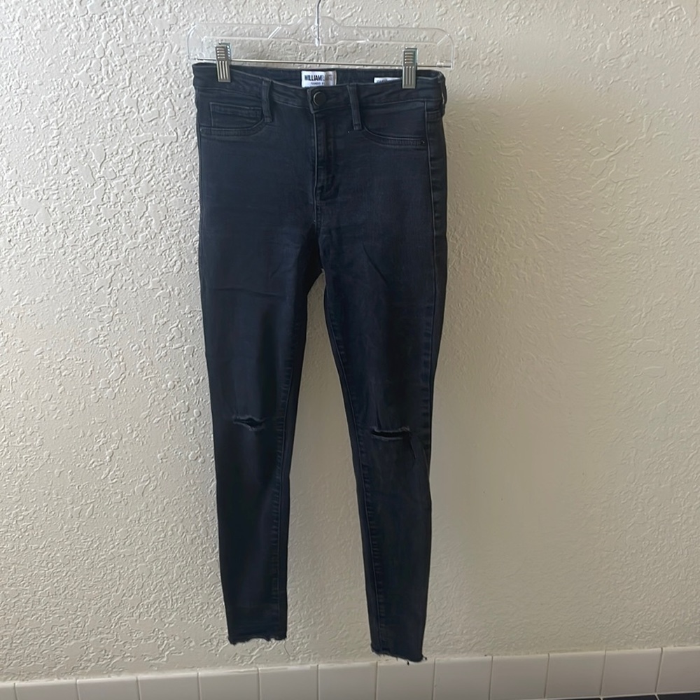 William Rast Sculpted HighRise Black Skinny Jeans